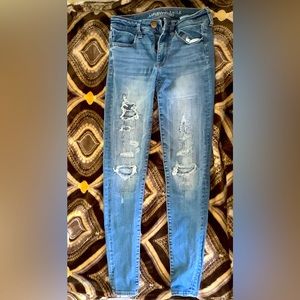 American Eagle Faux Ripped Jeggings